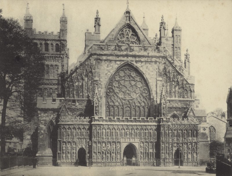 Vestfronten av Exeter Cathedral, Devon av English Photographer