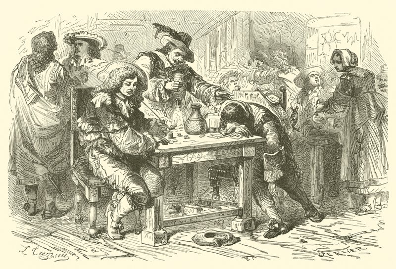 1600-talls festlighet (gravering) av English School