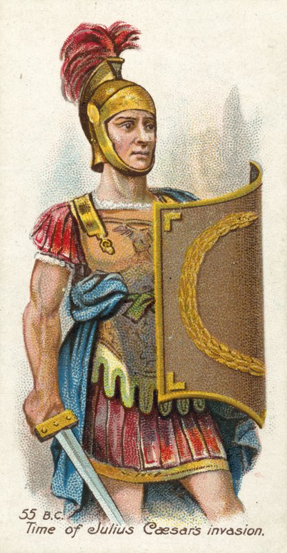 55 f.Kr., tiden for Julius Cæsars invasjon av English School