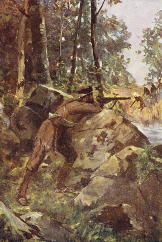 A Backwoodsman (farge litho) av English School