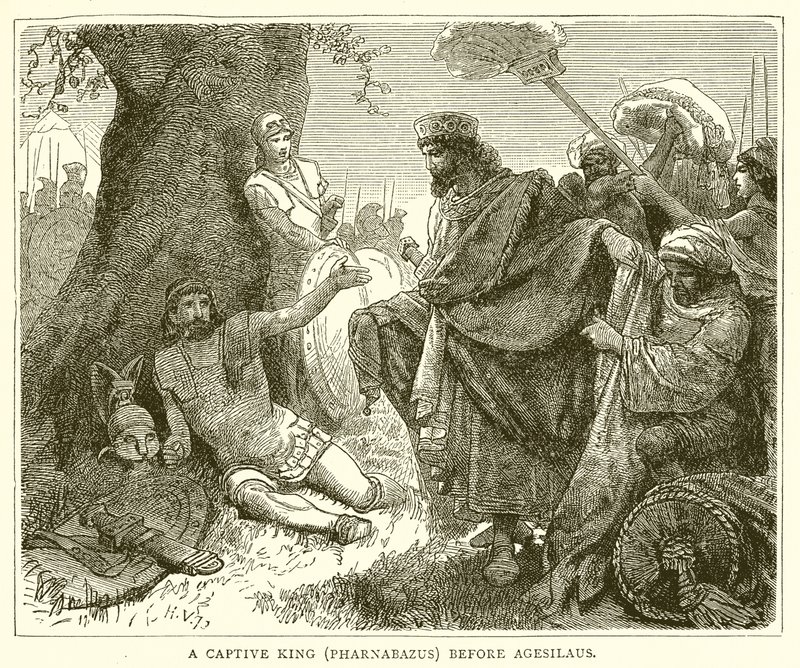En fangekonge (Pharnabazus) før Agesilaus av English School
