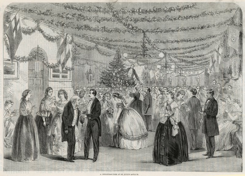 Et juletre på St Lukes Asylum av English School
