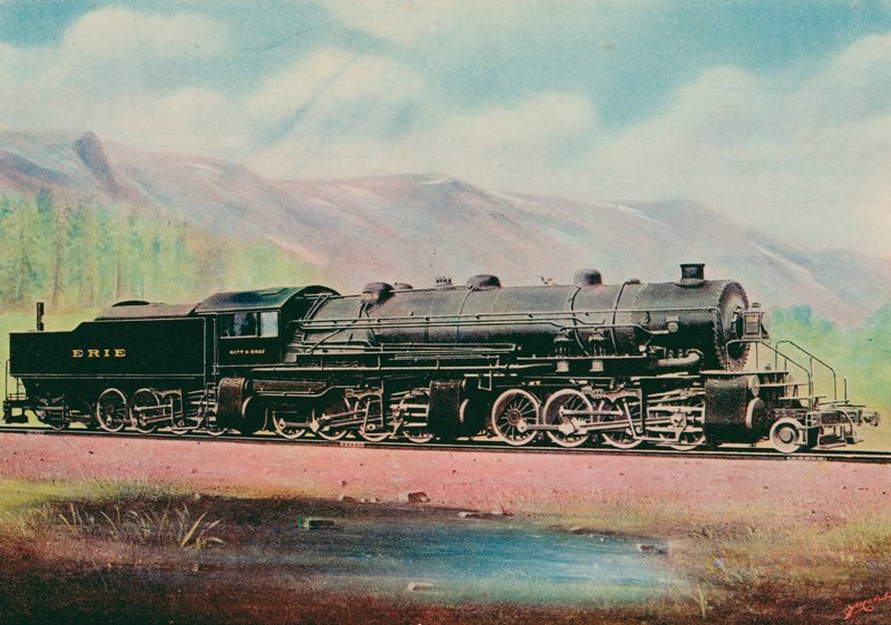 A Monster of the Rail (farge litho) av English School