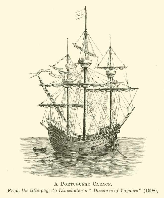 En portugisisk Carrack av English School