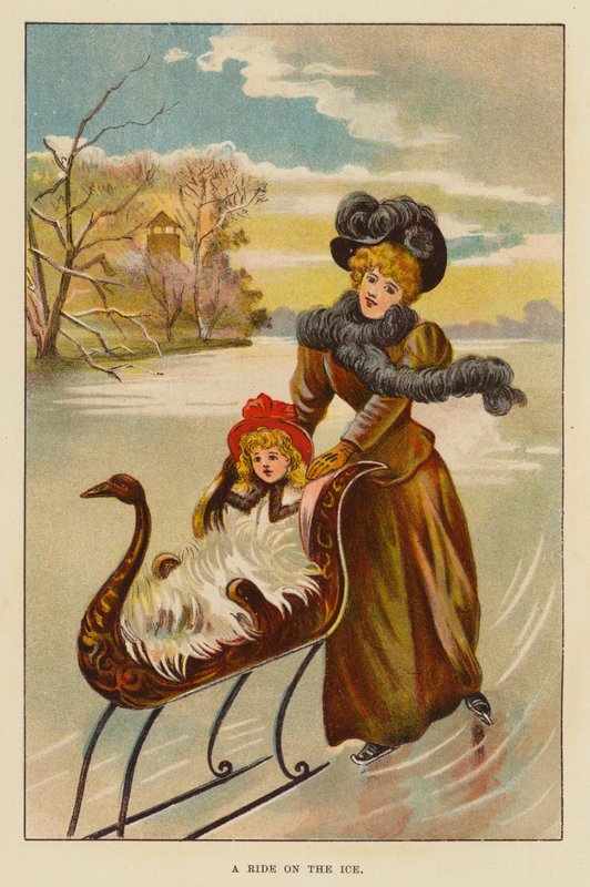 A Ride on the Ice (farge litho) av English School