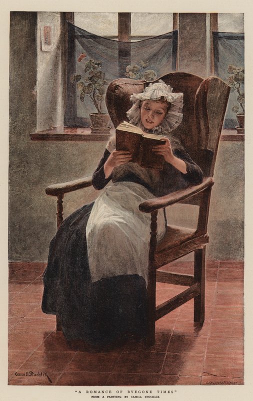 A Romance of Byegone Times (chromolitho) av English School