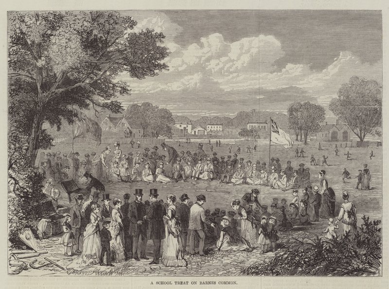 En skolegodbit på Barnes Common (gravering) av English School