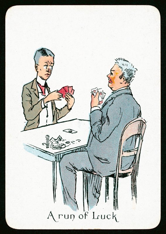 A run of Luck (farge litho) av English School
