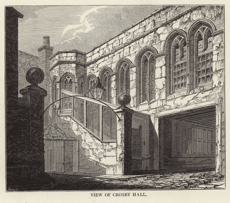 Utsikt over Crosby Hall i Chelsea av English School