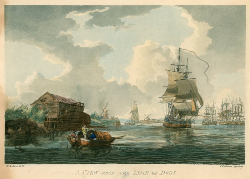 Utsikt over Isle of Dogs av English School
