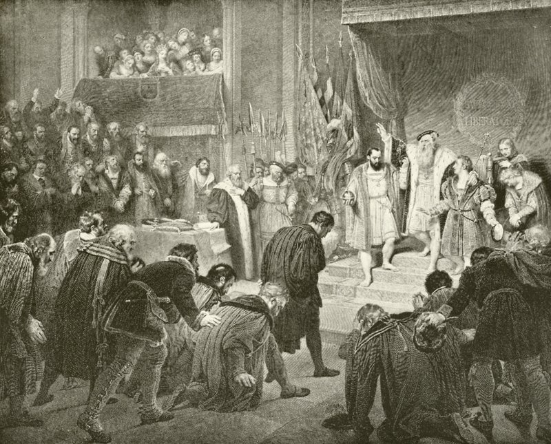 Abdikasjon av Gustavus Vasa (gravering) av English School