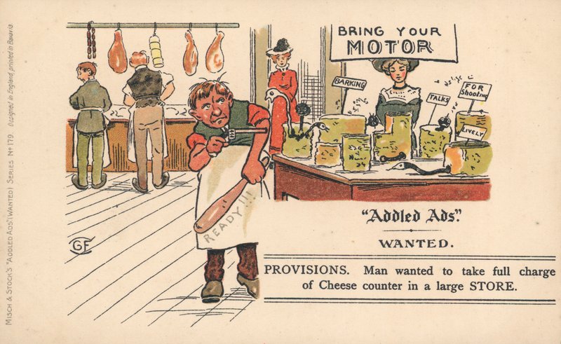 Addled Ads-postkort av English School
