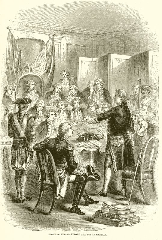 Admiral Keppel for krigsretten av English School