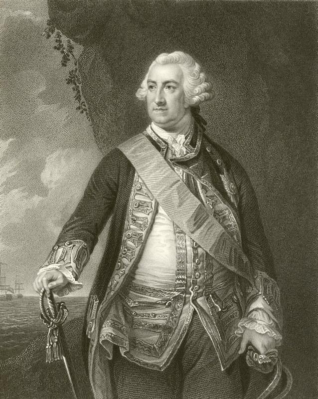 Admiral Lord Hawke av English School