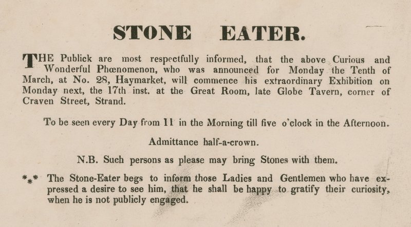 Annonse for Stone Eater av English School
