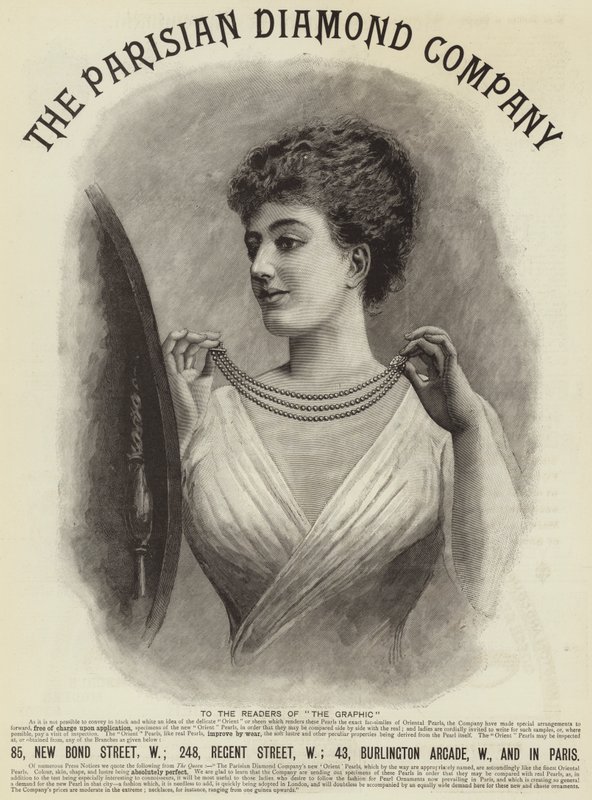 Annonse, The Parisian Diamond Company (gravering) av English School