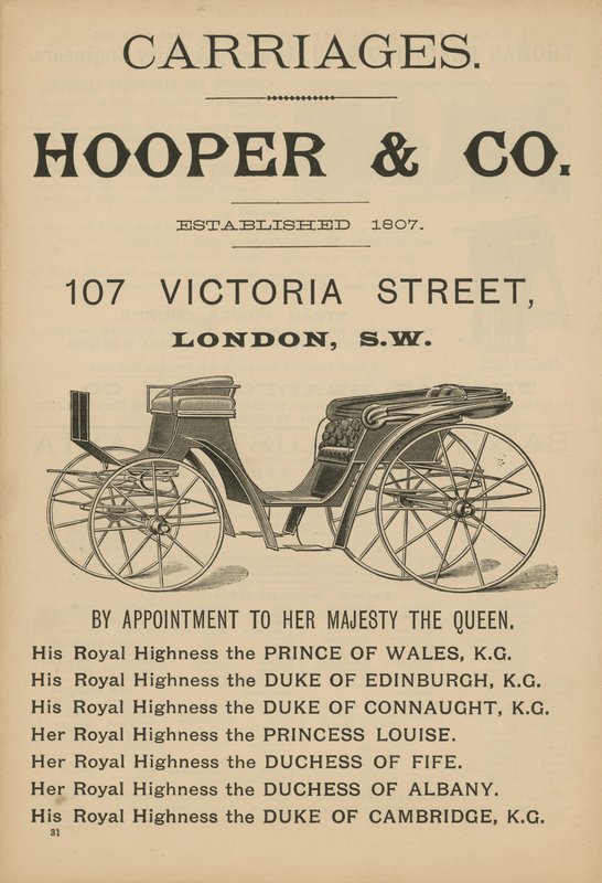 Annonse for Hooper & Co-vogner av English School