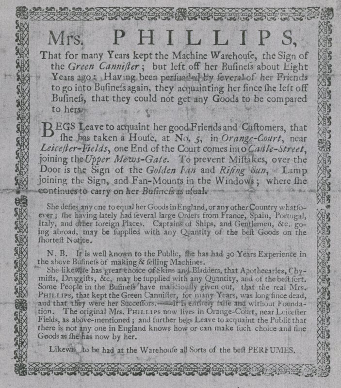 Annonse for fru Phillips av English School