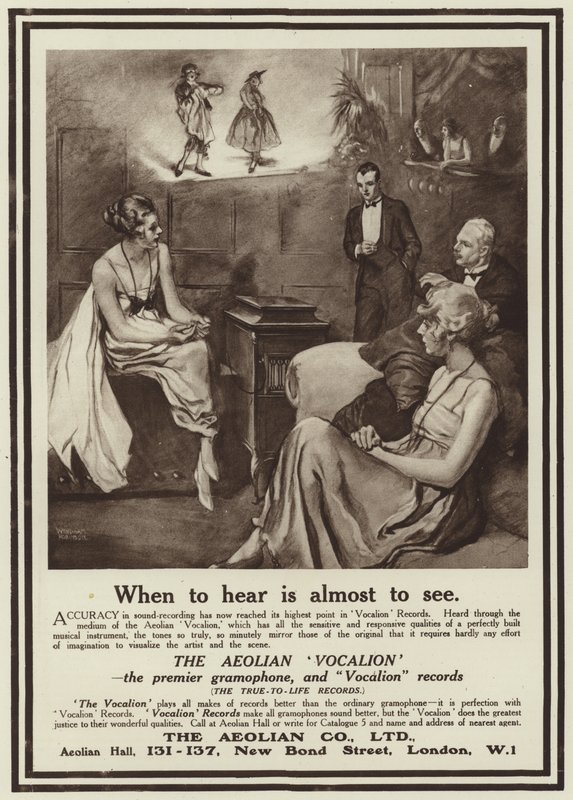 Annonse for Aeolian Vocalion-grammofonen av English School