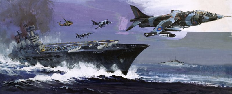 Hangarskip og jetfly av English School