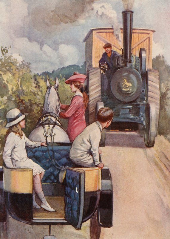 Et klosset møte (litho i farger) av English School