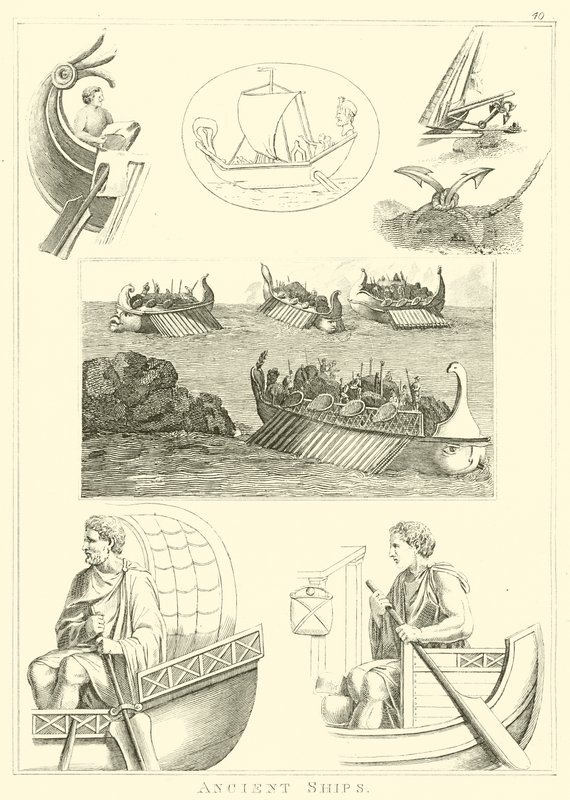 Gamle skip (gravering) av English School