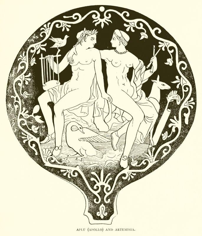 Aplu (Apollo) og Artemisia av English School