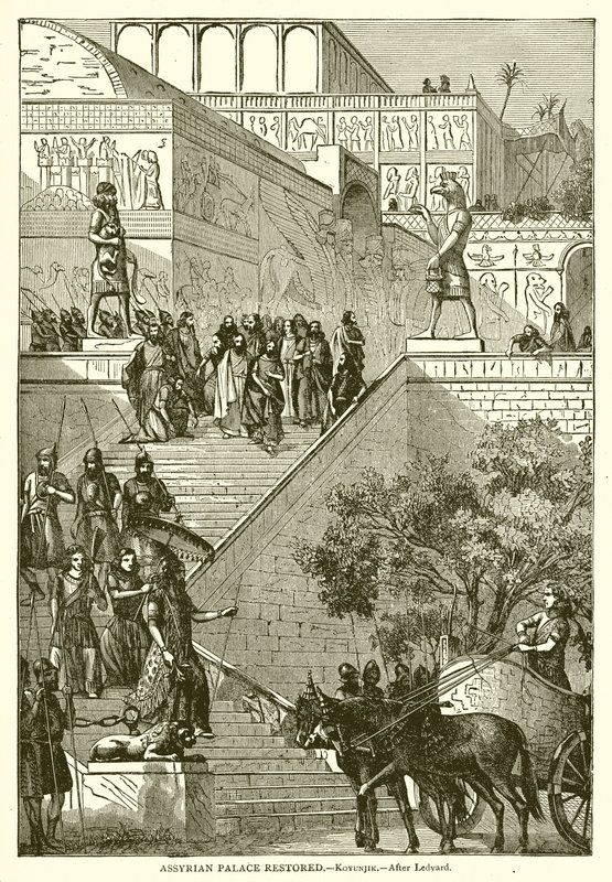 Assyrian Palace restaurert.--Kovunjik av English School
