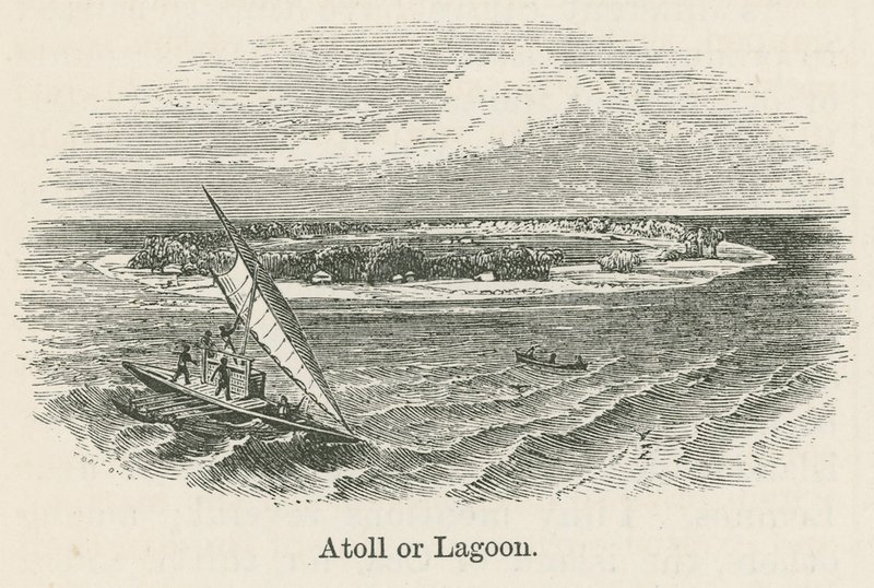 Atoll eller lagune (gravering) av English School