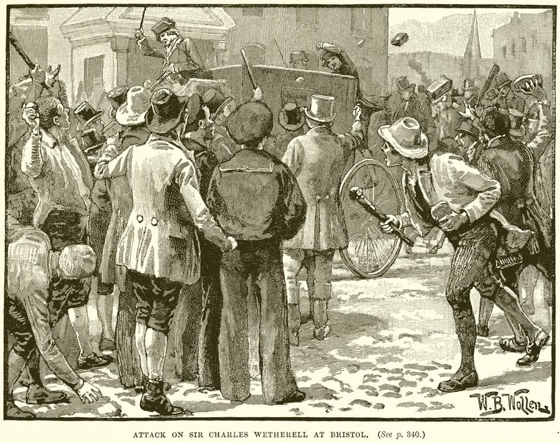 Angrep på Sir Charles Wetherell ved Bristol av English School