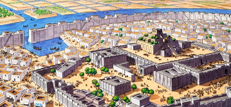 Den aztekiske byen Tenochtitlan av English School