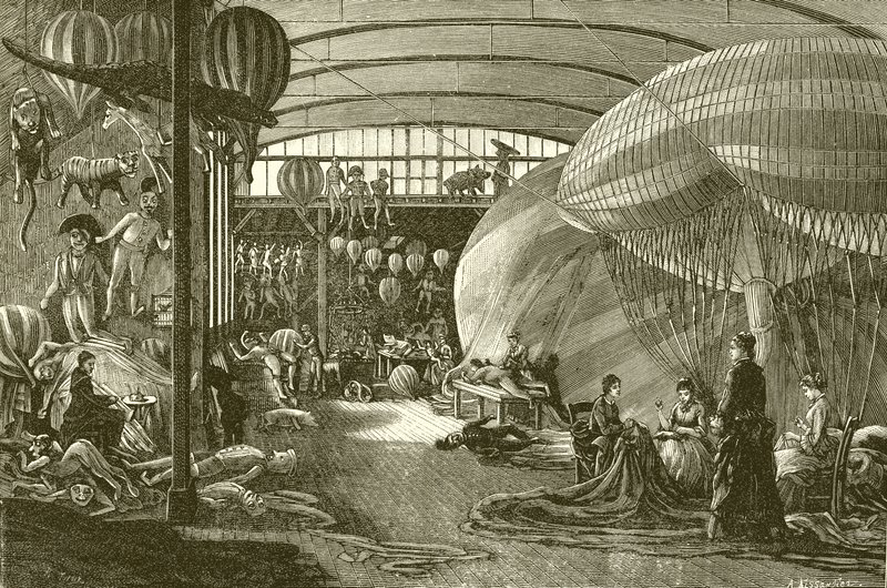 Ballongfabrikk i Paris av English School