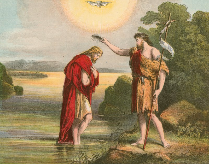 Jesu dåp av døperen Johannes av English School