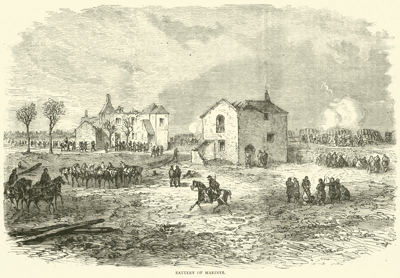 Battery of Marines, desember 1870 av English School