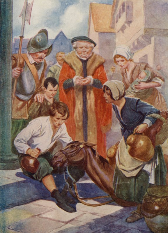 Modige Roland (farge litho) av English School