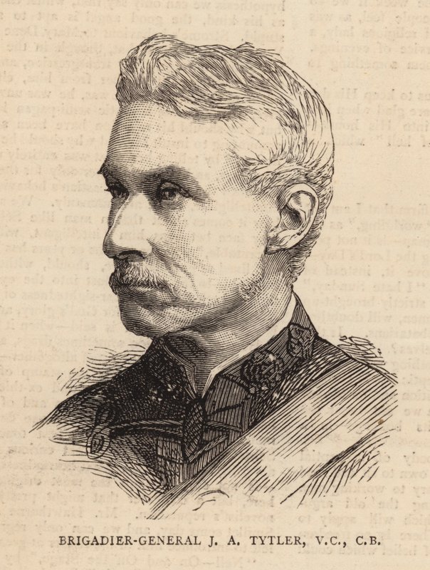 Brigadegeneral JA Tytler, VC, CB (gravering) av English School
