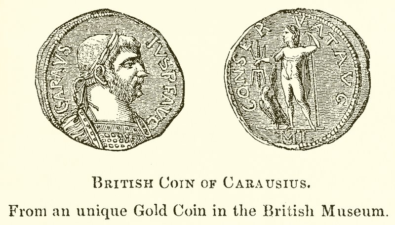 Britisk mynt av Carausius av English School