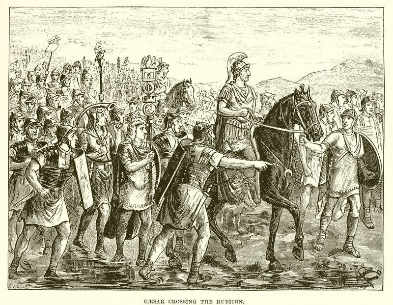 Cæsar krysser Rubicon av English School