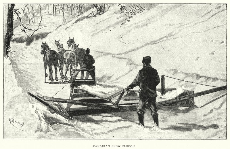 Kanadisk snøplog (gravering) av English School