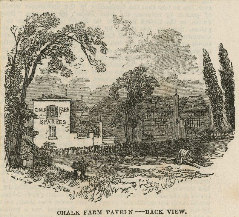 Chalk Farm Tavern, London, bakfra av English School