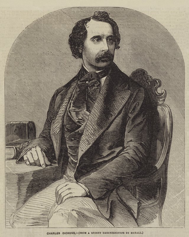 Charles Dickens (gravering) av English School