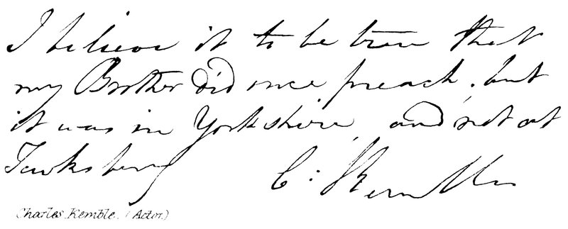 Charles Kemble, (skuespiller) av English School