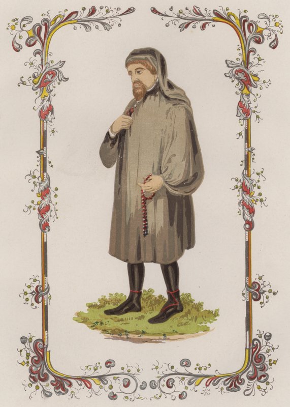 Chaucer (farge litho) av English School