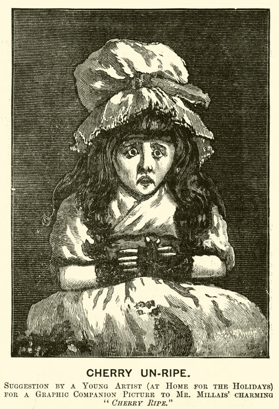 Kirsebær umoden (gravering) av English School