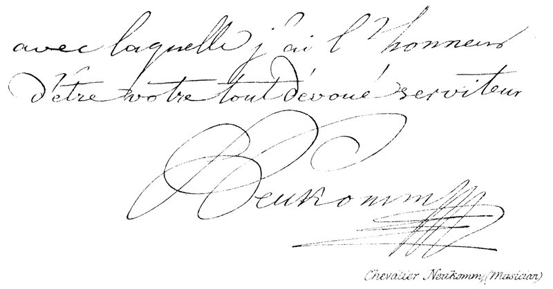 Chevalier Neukomm, (musiker) av English School