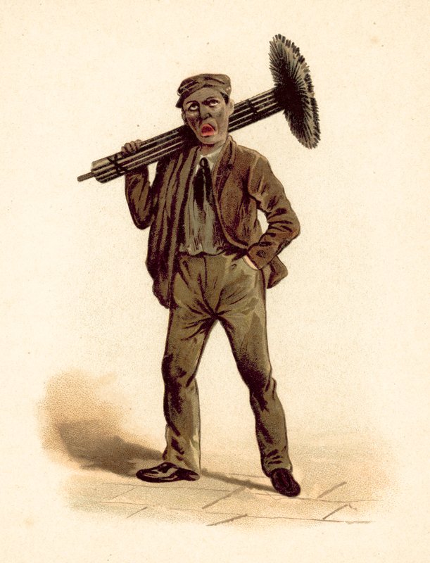 Skorsteinsfeier (chromolitho) av English School