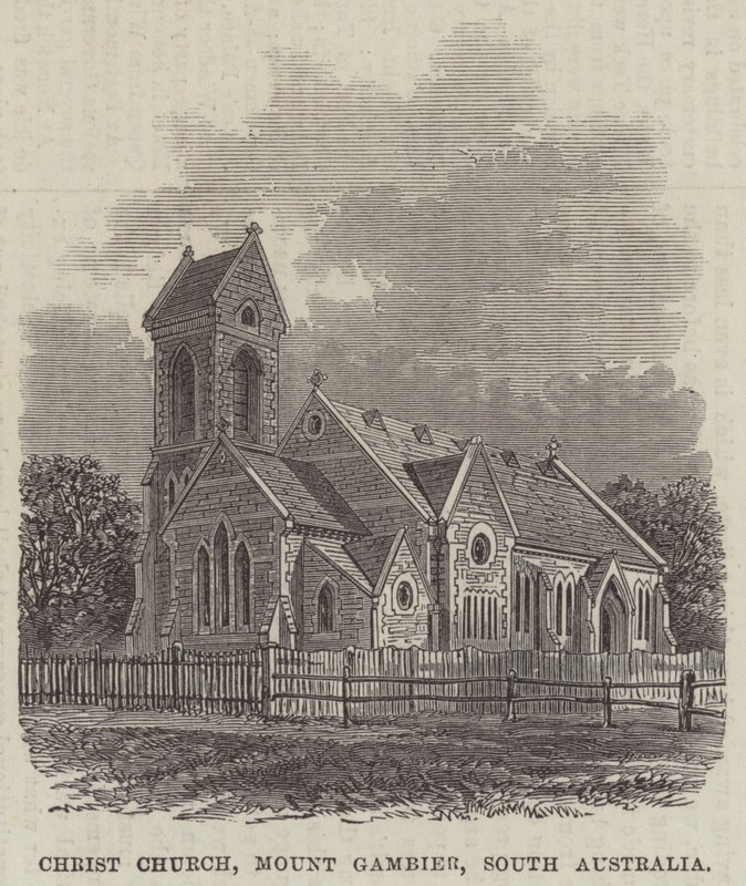 Christ Church, Mount Gambier, Sør-Australia (gravering) av English School