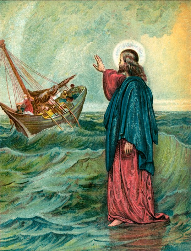 Kristus går på havet av English School