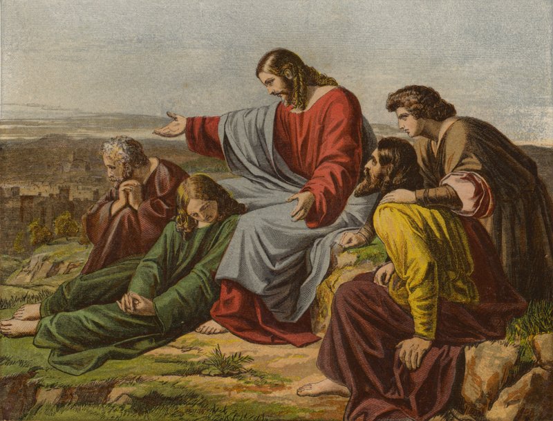 Kristus gråter over Jerusalem (chromolitho) av English School