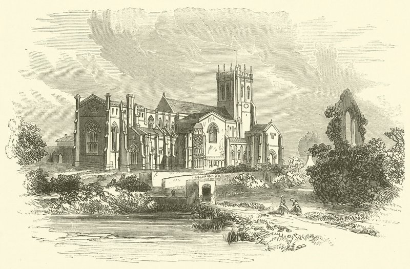 Christchurch Abbey (gravering) av English School